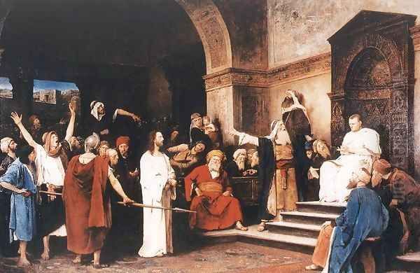 Christ before Pilate 1881 Oil Painting by Mihaly Munkacsy