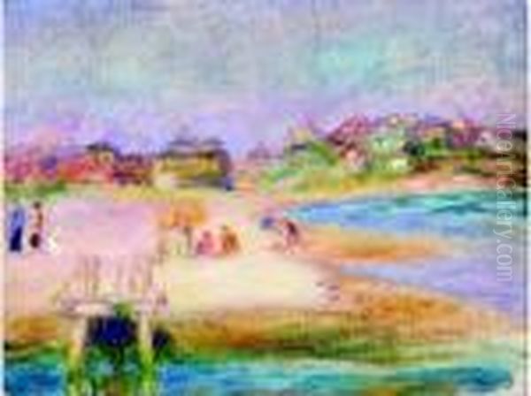 Sketch For Bass Rocks Oil Painting by William Glackens