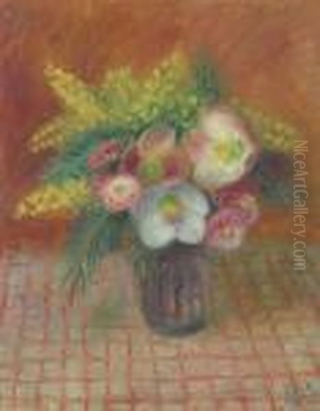 Christmas Roses Oil Painting by William Glackens