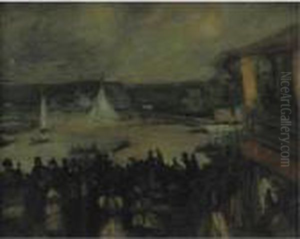 Sailing Boats - Paris Oil Painting by William Glackens