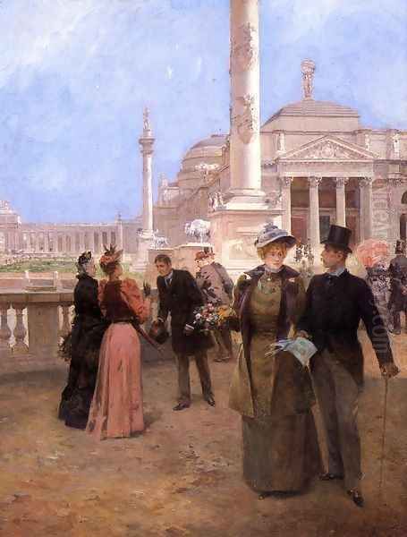 The Grand Plaza, World's Columbian Exposition Oil Painting by Ludovico Marchetti