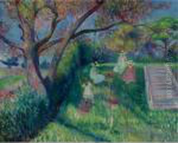 The Swing Oil Painting by William Glackens