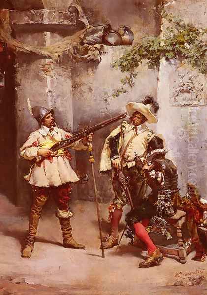 The Musketeers Oil Painting by Ludovico Marchetti