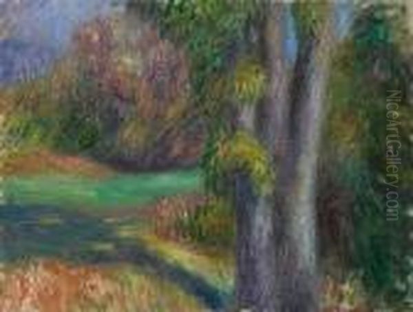 The Tree Trunk Oil Painting by William Glackens