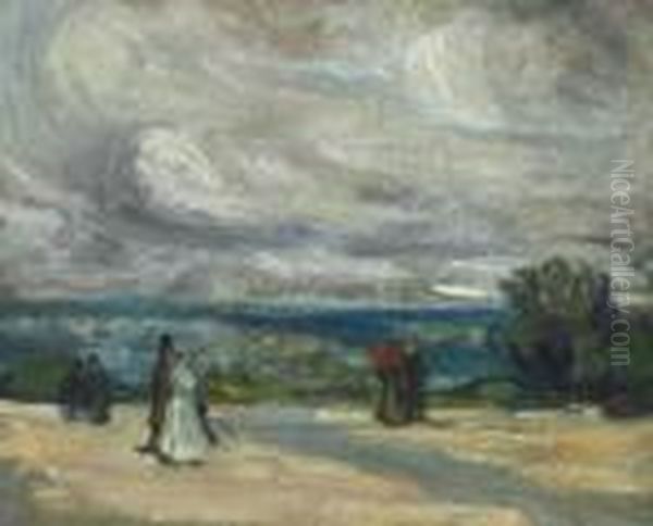 The Terrace Oil Painting by William Glackens