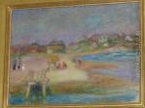 American Sketch For Bass Rocks, Gloucester Oil Painting by William Glackens