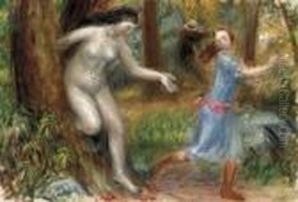 Nymph Series Oil Painting by William Glackens