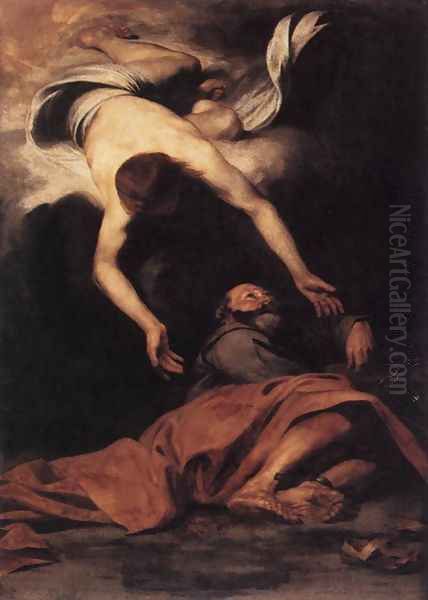 St Peter Freed from Prison c. 1630 Oil Painting by Pier Francesco Mola