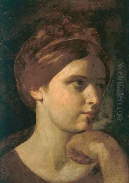 Head of a Young Woman Oil Painting by Pier Francesco Mola