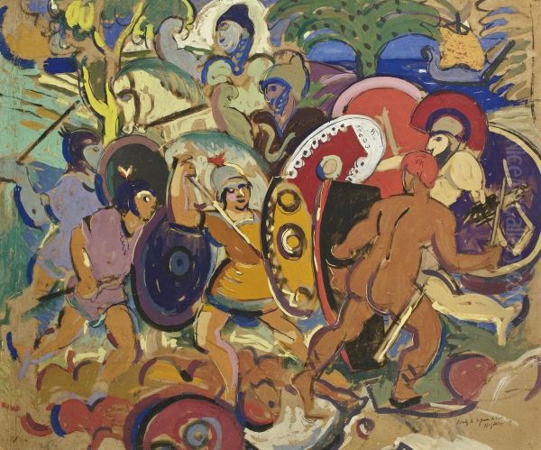 Episode De La Guerre De Troie Oil Painting by Albert Gleizes