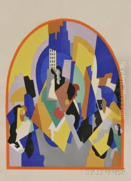 Decoration Pour La Gare De Moscou Oil Painting by Albert Gleizes