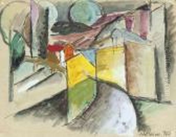 Toul Oil Painting by Albert Gleizes