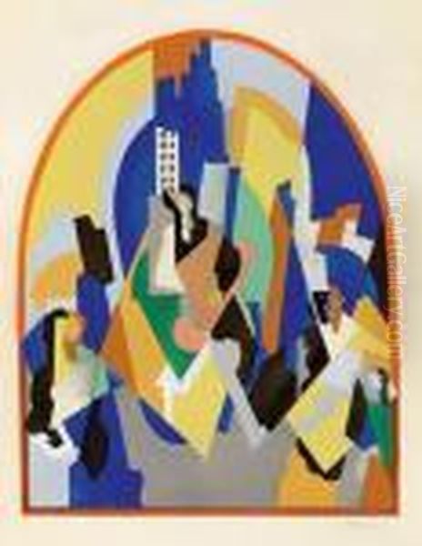 Decoration Pour La Gare De Moscou Oil Painting by Albert Gleizes