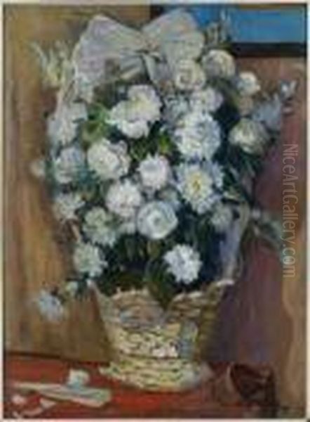 Bouquet De Fleurs Oil Painting by Albert Gleizes