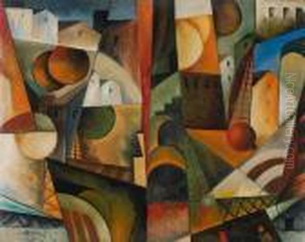 Paysage Cubiste Oil Painting by Albert Gleizes