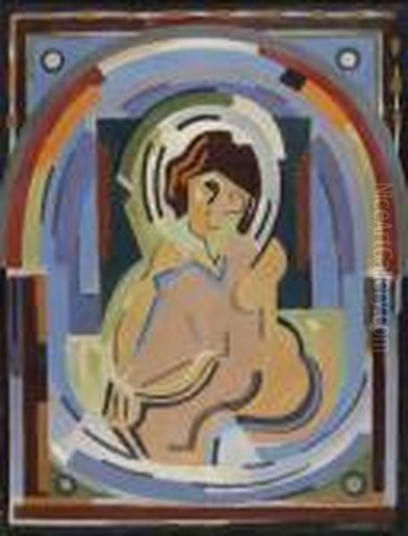 Composition With Seated Woman Oil Painting by Albert Gleizes