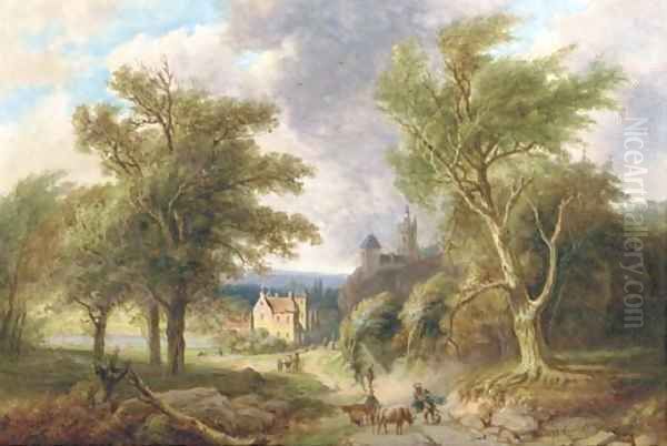 On the outskirts of a town 2 Oil Painting by Jan Evert Morel