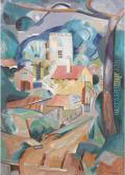 Cavalaire Ou Le Village Oil Painting by Albert Gleizes