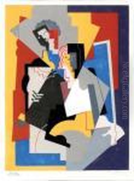 Composition Avec Deux Oil Painting by Albert Gleizes