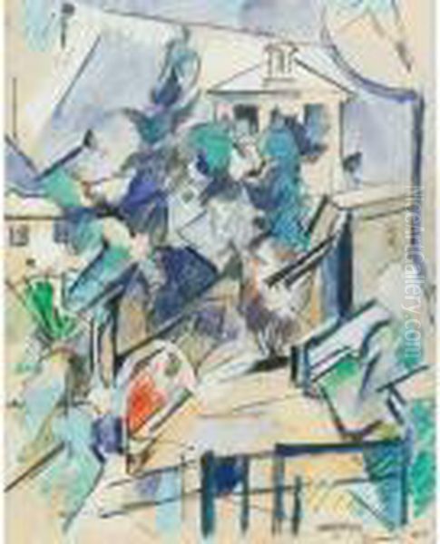 Maison A Bermuda Oil Painting by Albert Gleizes