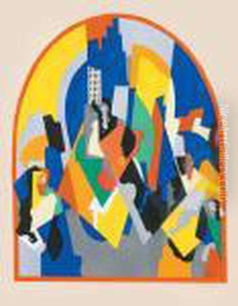 Decoration Pour La Gare De Moscou Oil Painting by Albert Gleizes