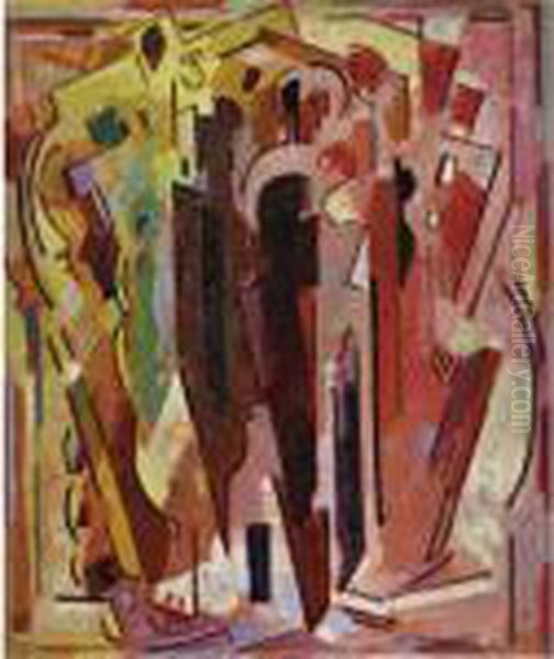 Composition Rouge-brune Oil Painting by Albert Gleizes