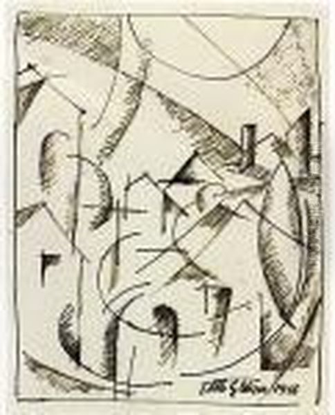 Paysage Oil Painting by Albert Gleizes