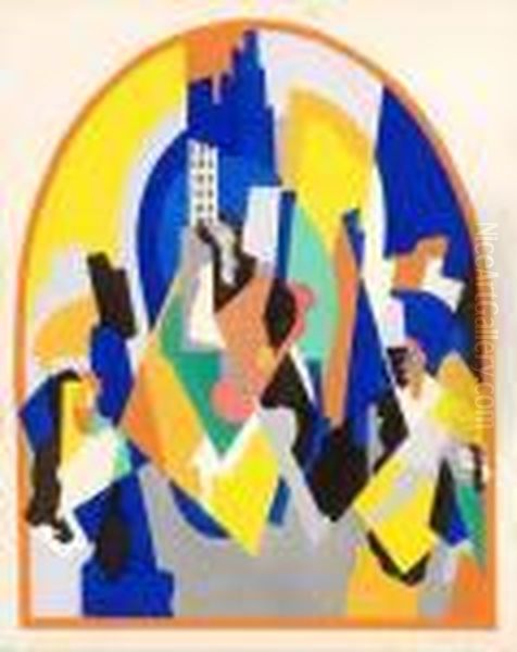 Decoration Pour La Gare De Moscou Oil Painting by Albert Gleizes