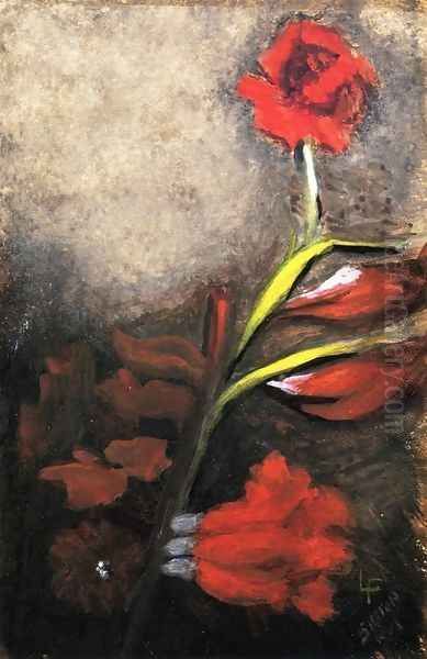 Gladiolus Oil Painting by Louis Charles Moeller