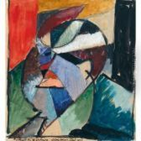 Portrait De Georges Valmier Oil Painting by Albert Gleizes