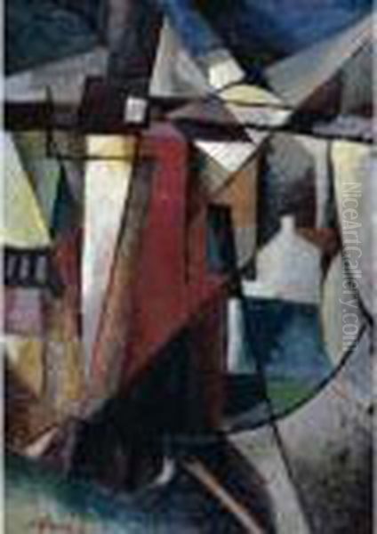 Paysage Au Moulin A Vent Oil Painting by Albert Gleizes