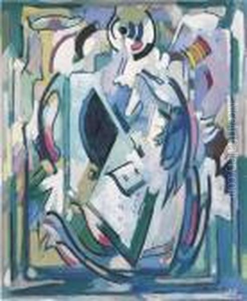 Composition Bleue Oil Painting by Albert Gleizes