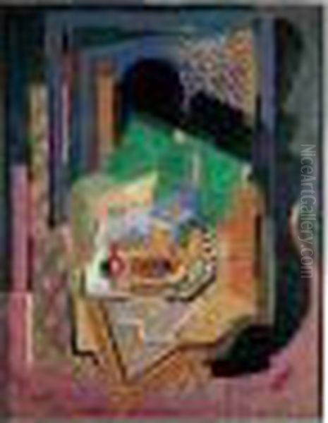 Nature Morte Au Damier Oil Painting by Albert Gleizes