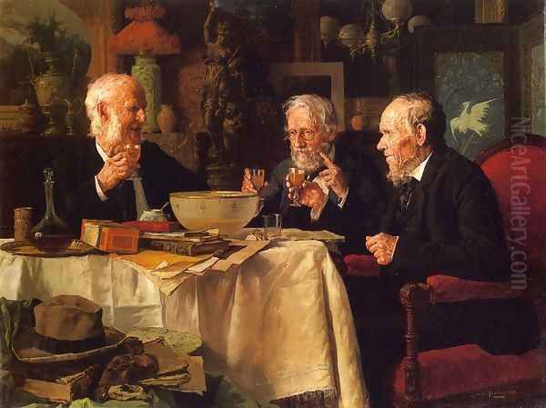 The Toast Oil Painting by Louis Charles Moeller