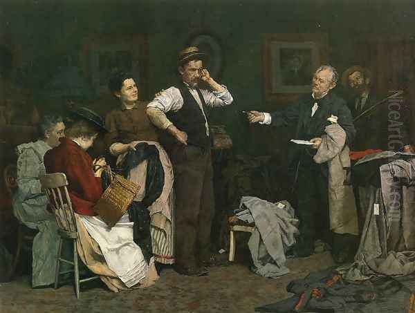 Sign Here Oil Painting by Louis Charles Moeller