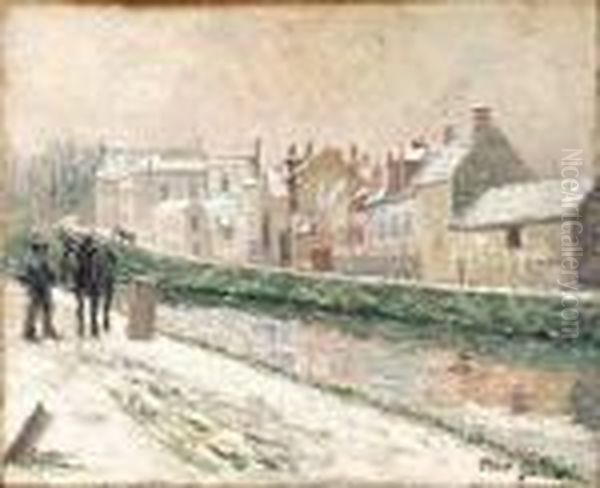 Moret-sur Loing Sous La Neige Oil Painting by Albert Gleizes