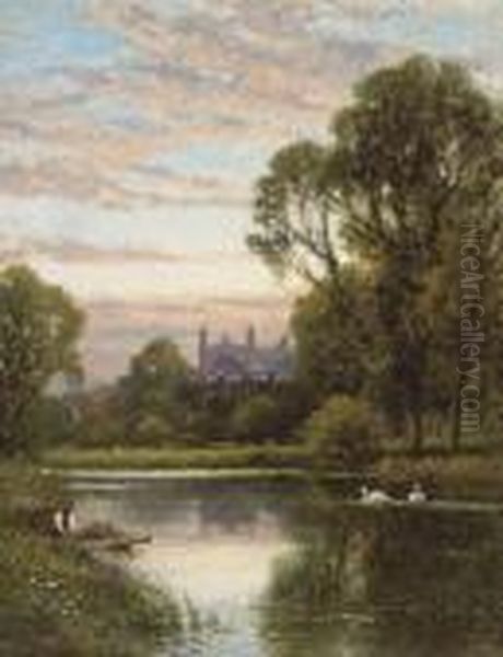 Eton College Oil Painting by Alfred Augustus Glendening