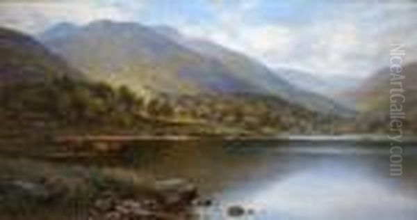 The Watering Place Signed Oil Painting by Alfred Augustus Glendening