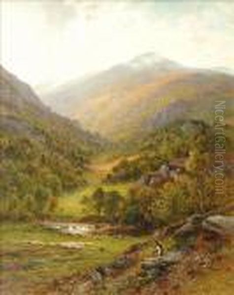 Sr. Through The Valley Oil Painting by Alfred Augustus Glendening