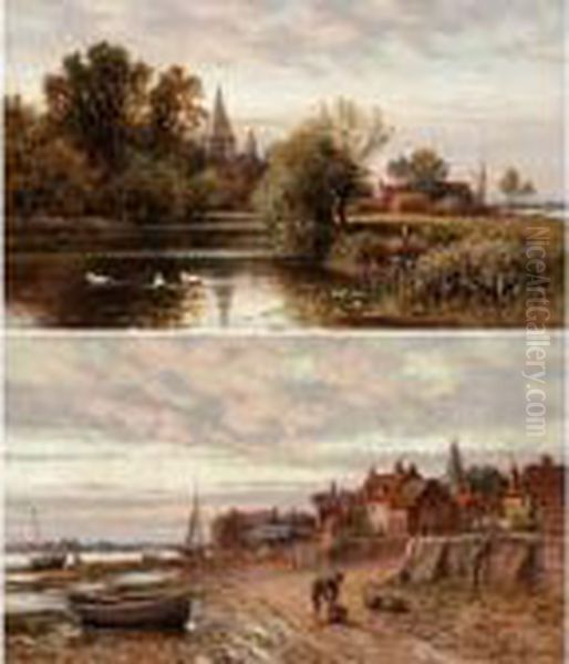 Views Of Bosham, Sussex Oil Painting by Alfred Augustus Glendening