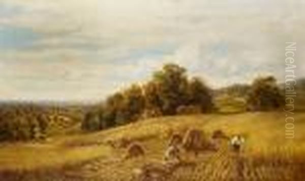 Harvest Time Oil Painting by Alfred Augustus Glendening