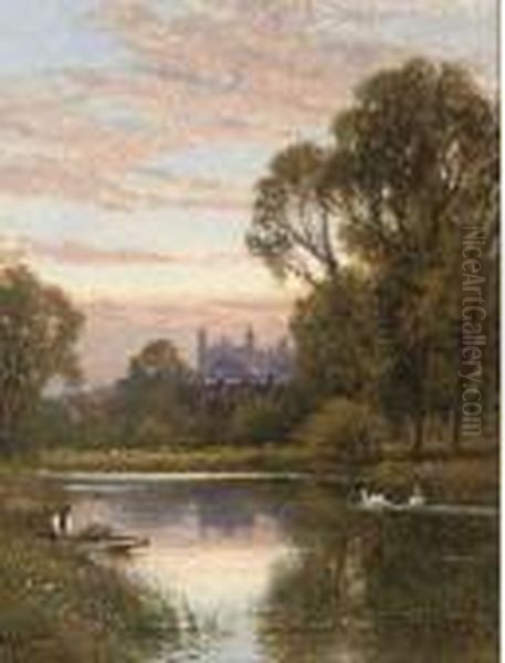 Eton College Oil Painting by Alfred Augustus Glendening