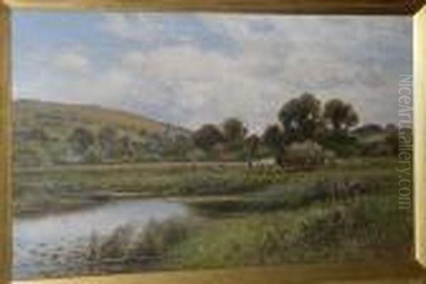 Bury Hill, Arundel, Sussex Oil Painting by Alfred Augustus Glendening