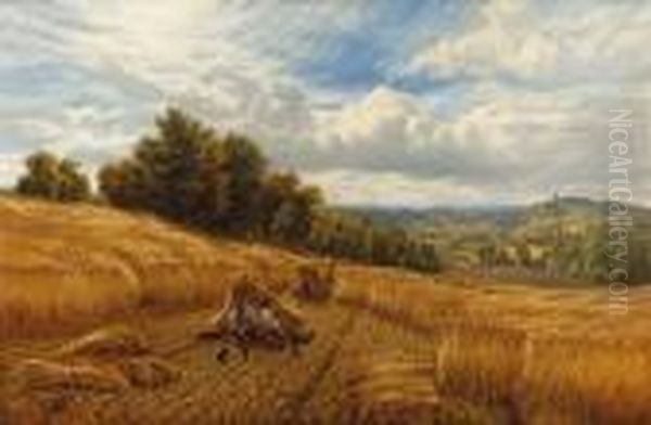 Resting From The Harvest Oil Painting by Alfred Augustus Glendening