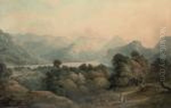 Ullswater, Lake District Oil Painting by John Glover