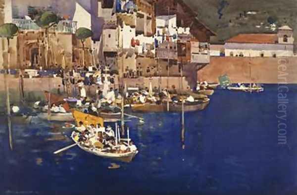 A Mediterranean Port 1892 Oil Painting by Arthur Melville