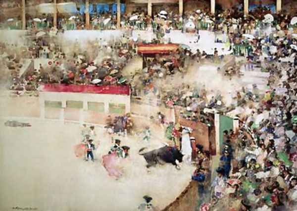 The Little Bull Fight Bravo Toro Oil Painting by Arthur Melville