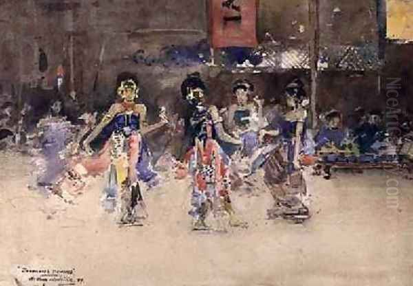 The Javanese Dancers 1889 Oil Painting by Arthur Melville