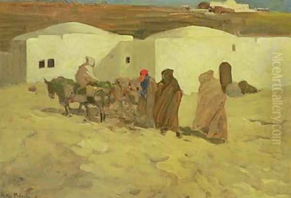 A Scene in Tunis 1899 Oil Painting by Arthur Melville