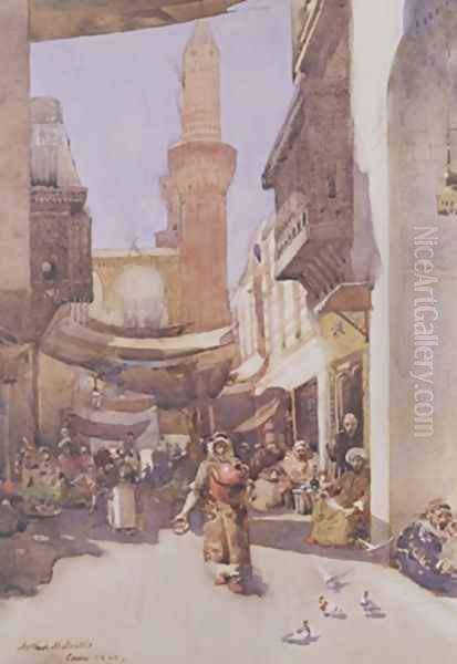 A Cairo Street 1883 Oil Painting by Arthur Melville